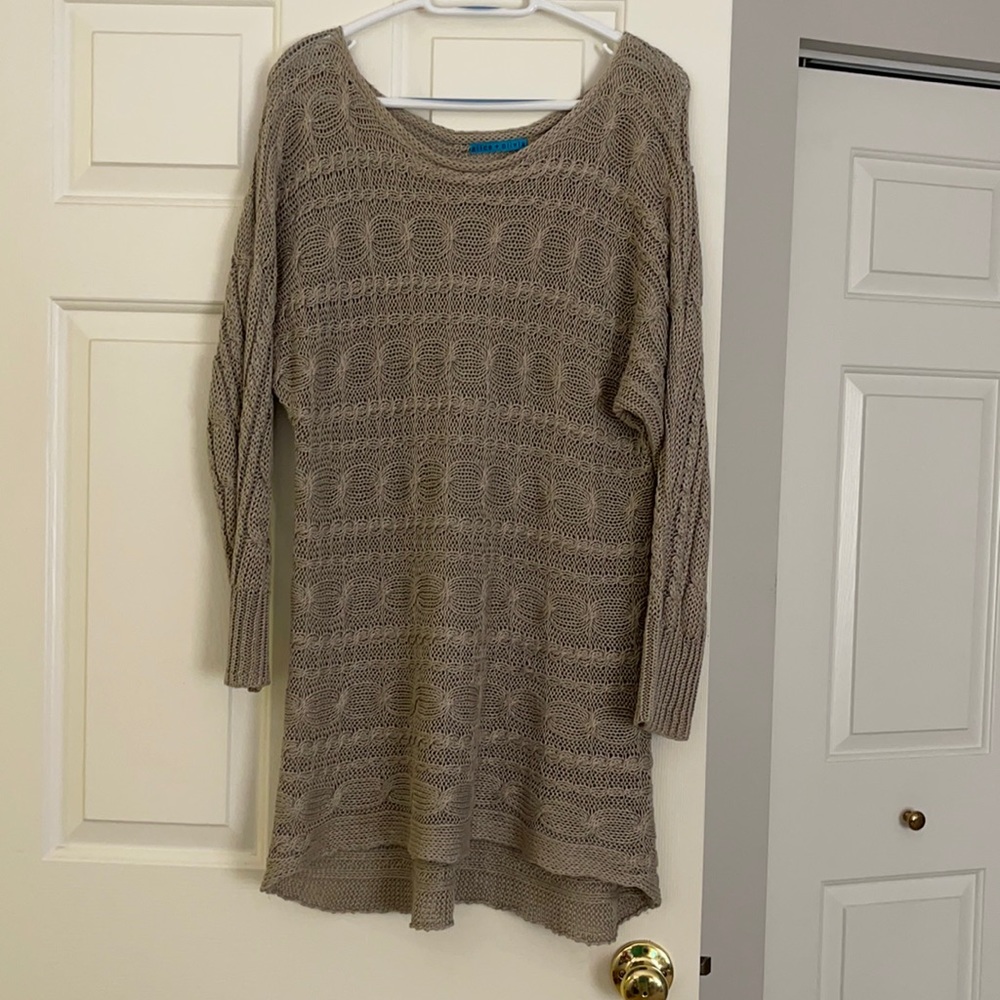 Alive and Olivia cableknit tunic sweater